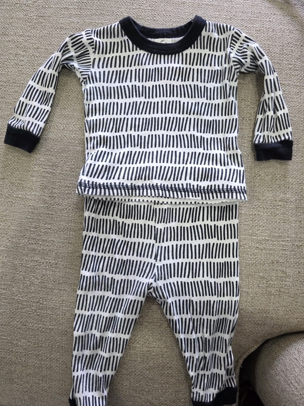 Gerber Black & White Stripe Kids Pajama Set